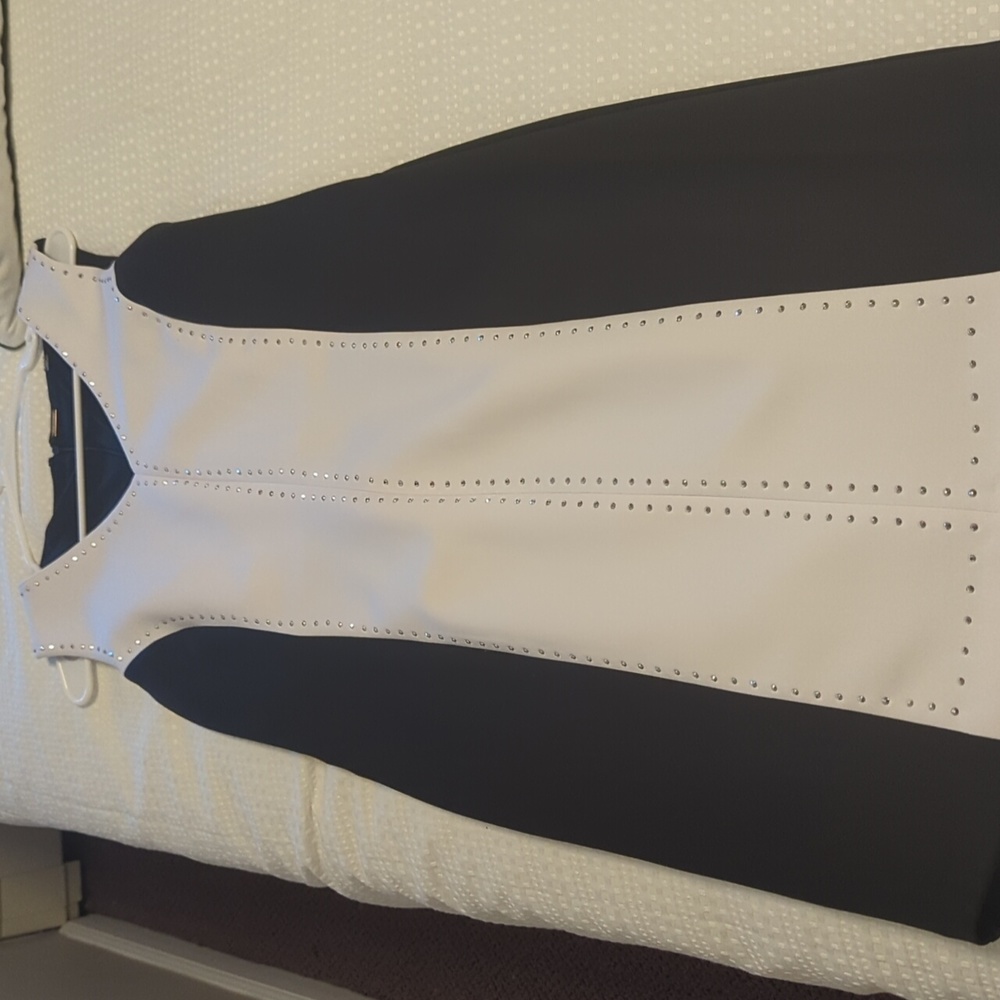 Tahari Women's rhinestone fitted dress